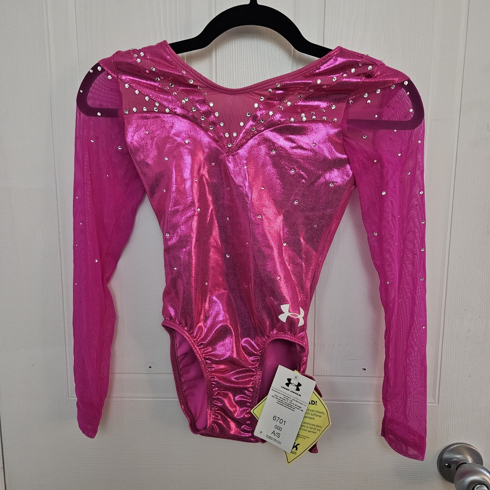 Under Armour Swarvski Fuchsia Gymnastics Girls / Womens See Chart Size A/S